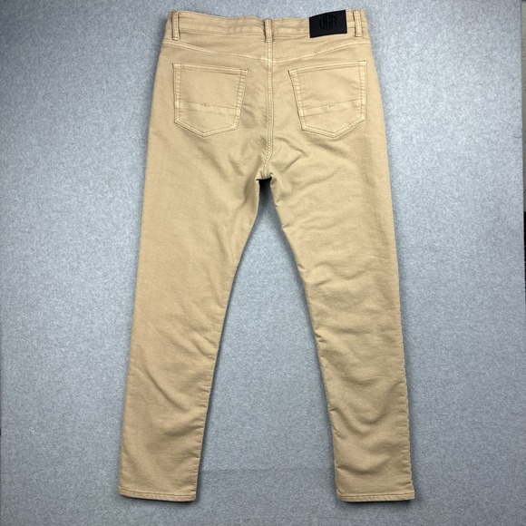 Vintage Genes Black Men's 5 Pocket Tan Pants Size 34x32 - Picture 4 of 8